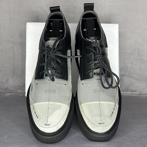 🔥🔥🔥United Nude Black & Gray Platform Shoes w/Transparent Panels Size: 39/8.5🔥🔥🔥 - Picture 3 of 9